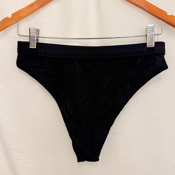Bond-Eye Australia Black Vertical Stripe Bikini Bottom Swim Beach - Picture 2 of 3